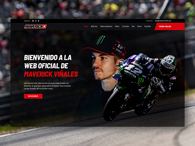 Maverick Viñales Website design motor motorcycle ui ux web web design webdesign website website design