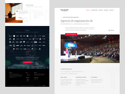 Tuset Eventos Website corporate corporate design design events minimal typography web web design webdesign website website design
