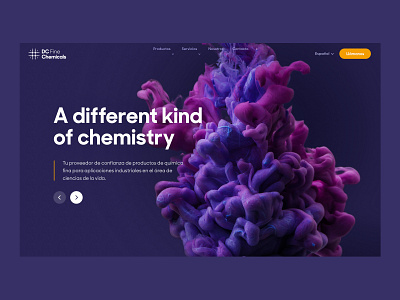 DC Fine Chemicals - First Website branding cemistry chemical chemicals chemist design ui ux web web design webdesign website website design