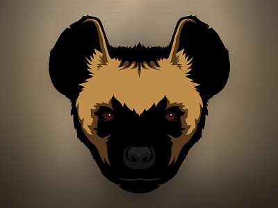 - hyena - angry animal dark eyes fur hyena illustrator logo mad sports logo vector