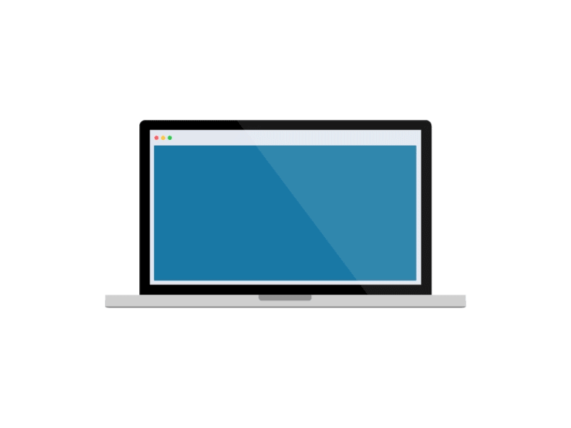 Gif with a G after effects animated black blue design flat fmg gray green icons laptop vector