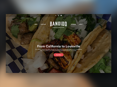 Bandido - Taqueria Mexicana WIP branding californai homepage logo lousville mexican food mexico san diego taco tacos visual design website