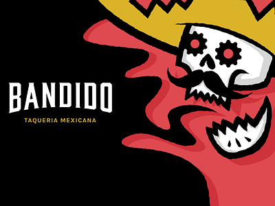 Bandido WIP - Gift Card angry bandido branding burritos design eyes gift card illustration logo mexican food skull tacos vector