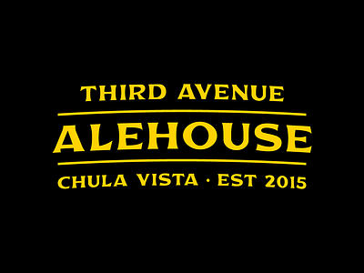 Third Avenue Alehouse - Logo refresh alehouse beer black chula vista logo san diego yellow