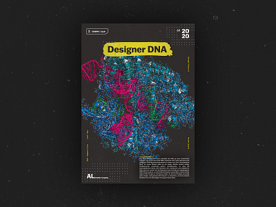 Designer DNA CRISPR / Cas9 Poster biology chemistry concept dna flyer illustration poster print design school