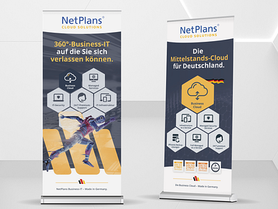 NetPlans Cloud Solution – Image and Business Cloud rollup branding cloud provider corporate corporate identity german illustration indesign informational large large print design poster print print design roll up rollup trade fair