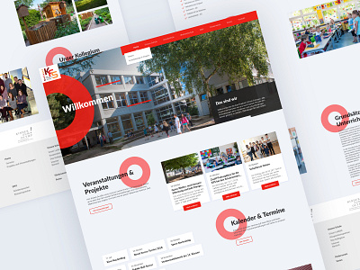 KFS Eutingen branding colorful interface red school ui ux webdesign