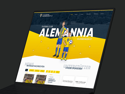 FC Alemannia Wilferdingen branding football football club identity design illustration interface soccer ui ux webdesign