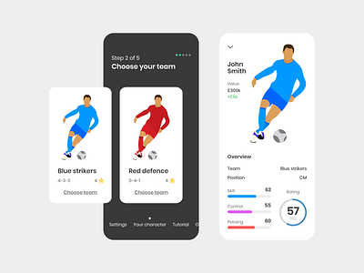 Football game design app design design app football football app game illustration soccer soccer app svg ui ux vectorart vectors