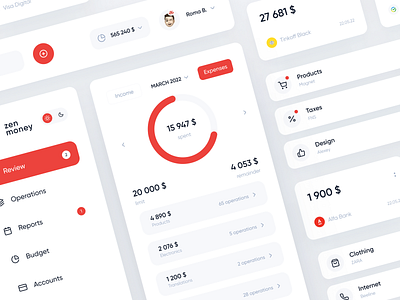 UI element Financial planning components dashboard design finance interface makeevaflchallenge makeevaflchallenge4 marketing offer platform service ui ui kit uiux ux