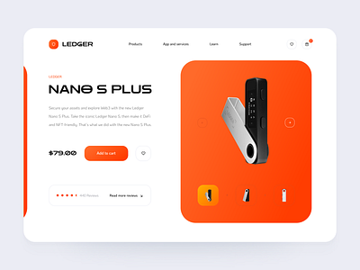 Ledger — Web Design for cold crypto wallet