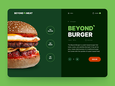 Burger Beyond Meat | Concept Website