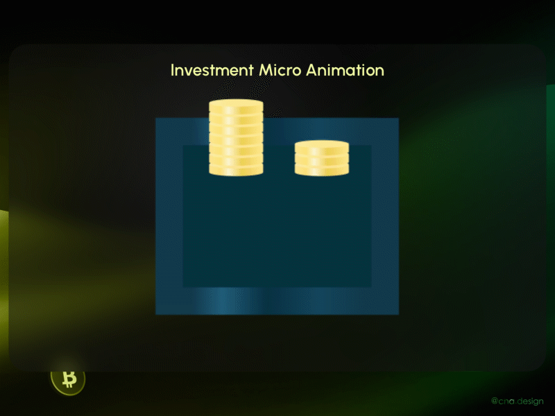 Investment Animation account animated icon animation bank box coin download drop finance gold icon illustration interaction invest investment lottie micro interaction