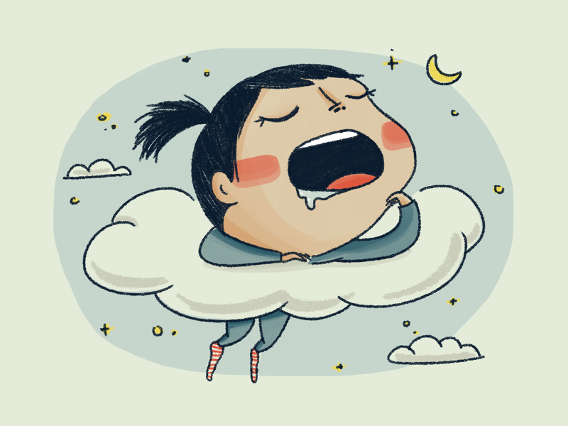 This time of the year makes me wanna... dream naptime tired sleepy picturebook kidlitart cartoon girl children art childrensillustration childrensbook kid wacom photoshop cute character children illustration drawing doodle
