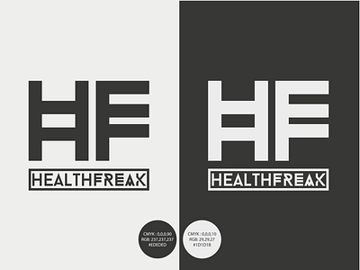 Healthfreak Logo - Black and White brand identity logo