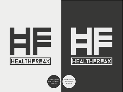 Healthfreak Logo - Black and White