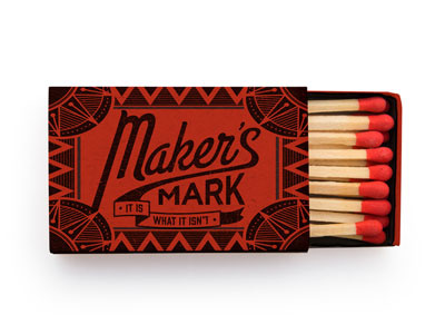 Maker's Mark Matchbook Design design lettering packaging vintage