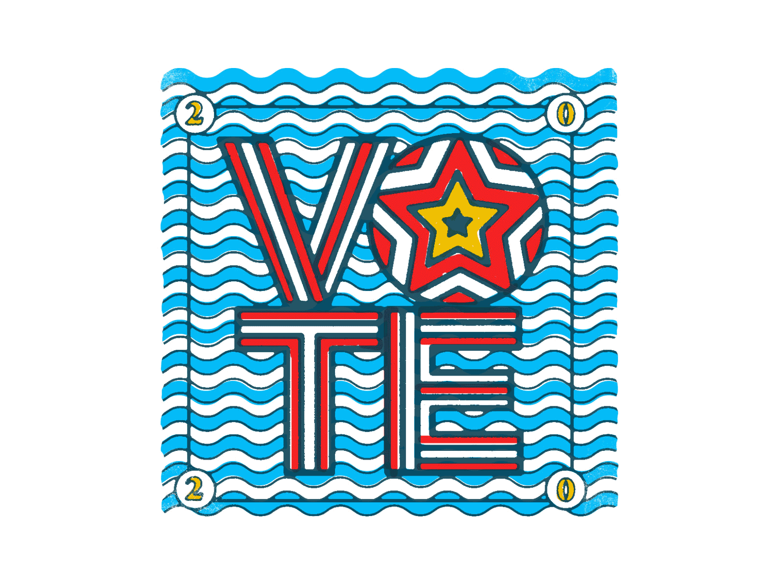 Vote 2020 design icon illustration typography vector vote vote2020