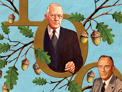 Doe-Anderson 100 Year Anniversary acorn advertising agency design logo poster