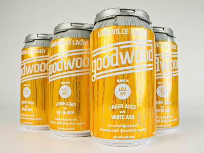 Goodwood Cans beer branding cans design logo packaging wood