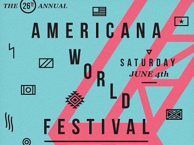 Americana World Festival poster festival flags poster world