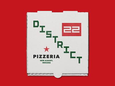District 22 branding and packaging branding design identity logo packaging pizza print