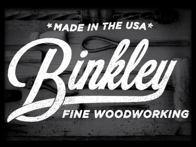 Binkley Woodworking americana branding design logos vintage