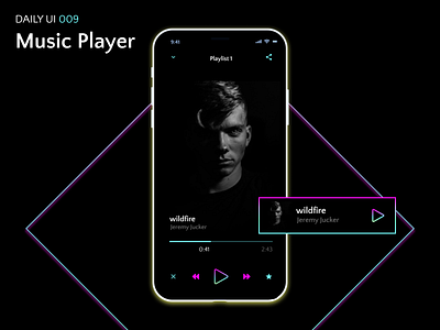 Daily UI 009 dailyui dailyui009 figma music player