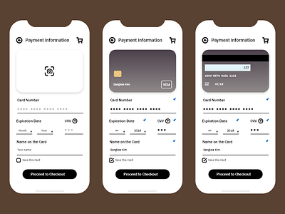 Daily UI Challenge 02 - Credit Cart Checkout (Mobile) adobexd checkout creditcard dailyui 002 mobile ui ux