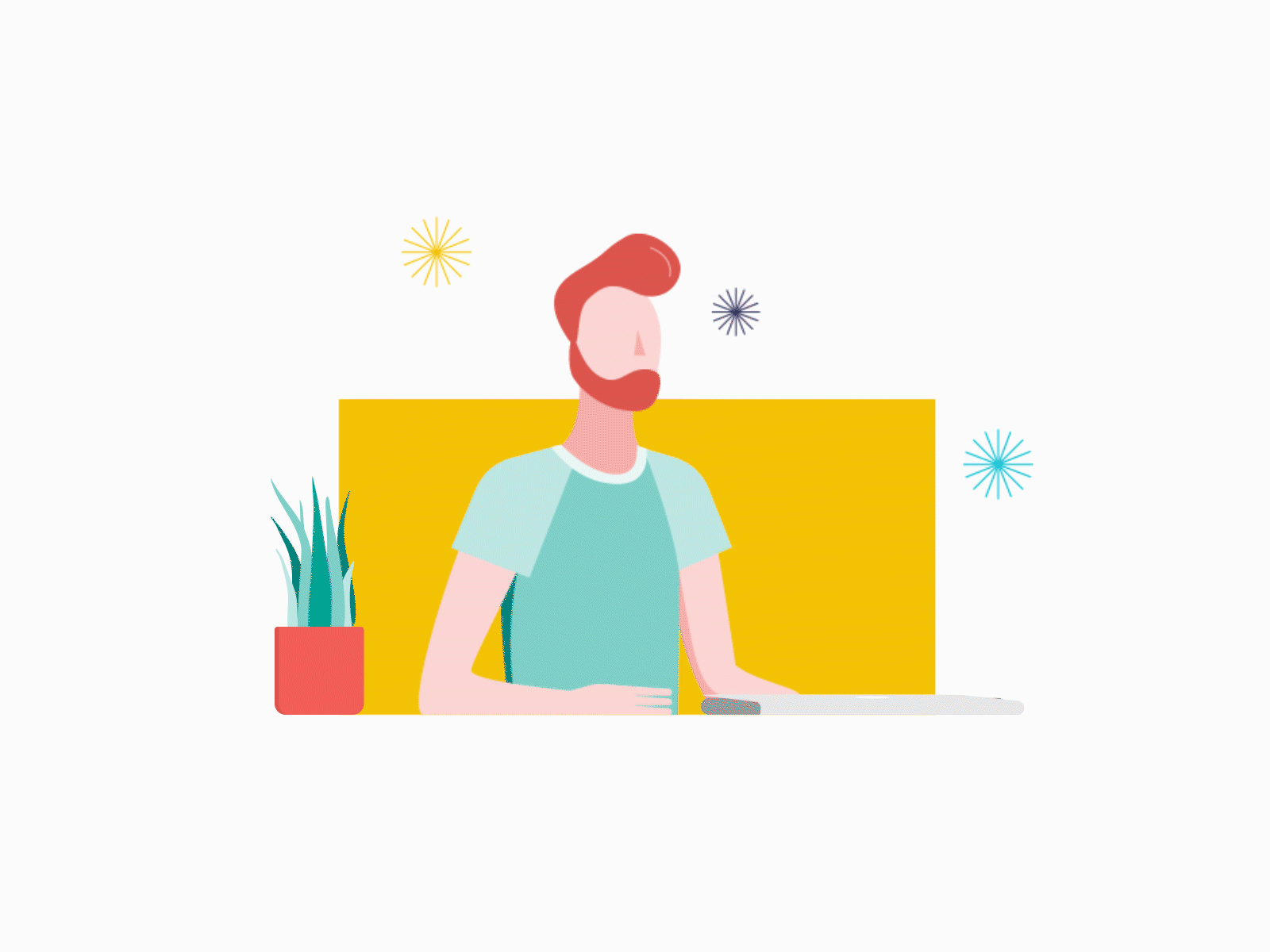 Back to work! Hang on, it's almost the weekend :) animation branding design illustration vector