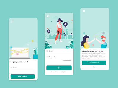 Photographer app - login UX animated animation app craft experience illustration minimal photography ui ux vector