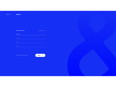 Daily UI 01 - Sign Up blue design flat form sign in sign up sign up form ui ux web