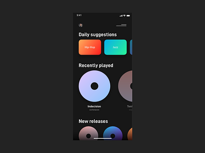 Daily UI 09 - Music player adobe xd app design flat gradient music ui ux web webdesign