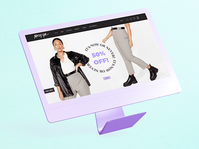Nasty Gal - Website design concept design ecommerce fashion homepage nasty gal ui design ux design web design website design