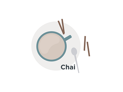 Chai chai design flat graphic icon illustration minimal vector