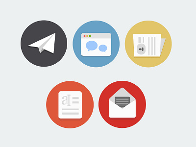 Flat icons for corporate website