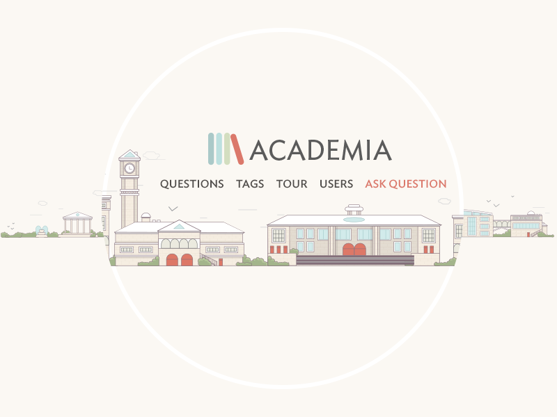 Academia illustration logo minimalist illustration town city building university stack exchange vector simple line academy