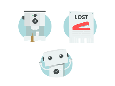 Workplace illustrations 404 captcha clean coffee machine error illustrations poster robot stack exchange stapler vector workplace