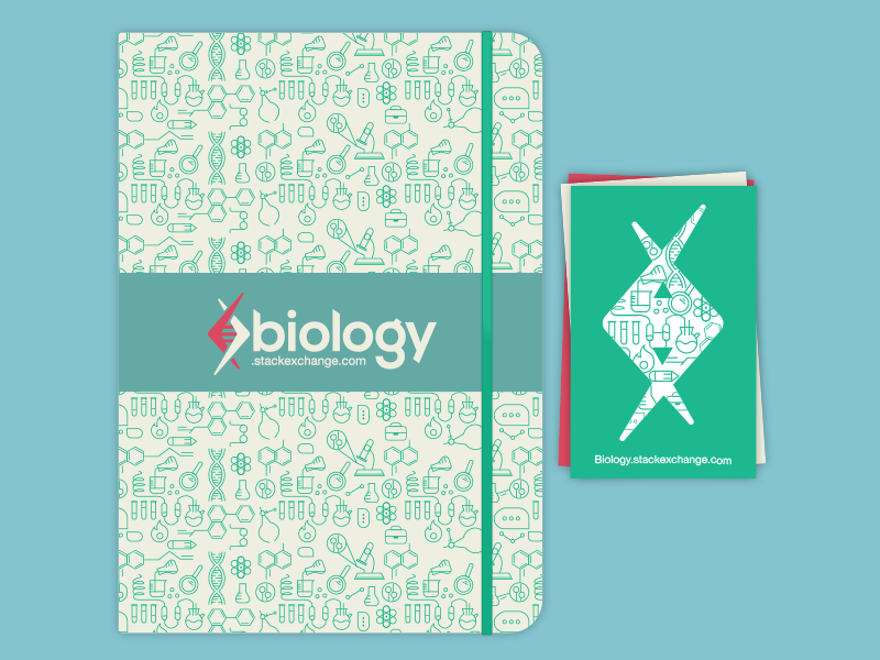 Biology Swag (booklet & stickers) stickers booklet science typography custom font dna icon dna logo stack overflow stack exchange biology