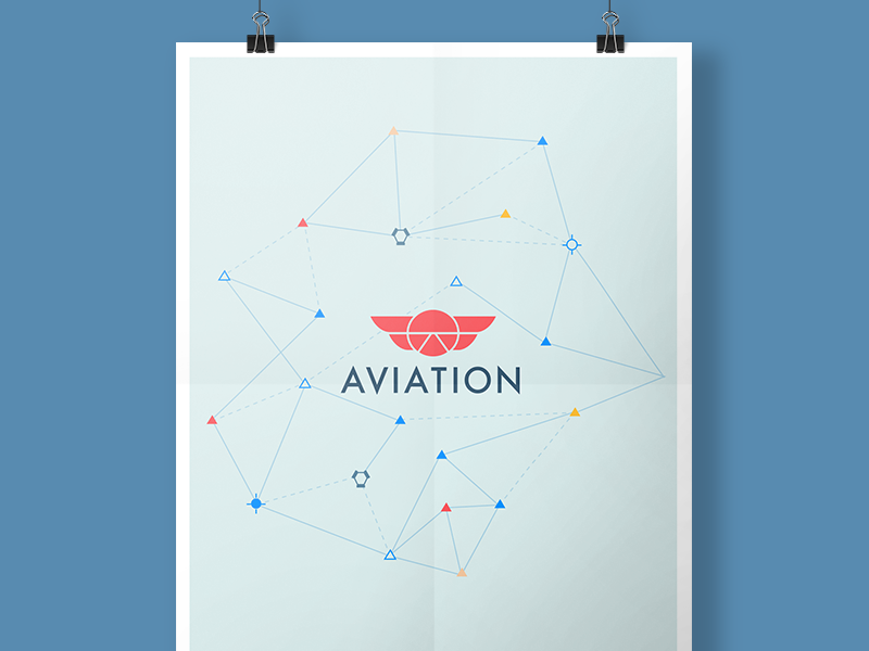 Aviation Poster connected dots dots constellation fly flight plane aviation stack exchange stack overflow logo