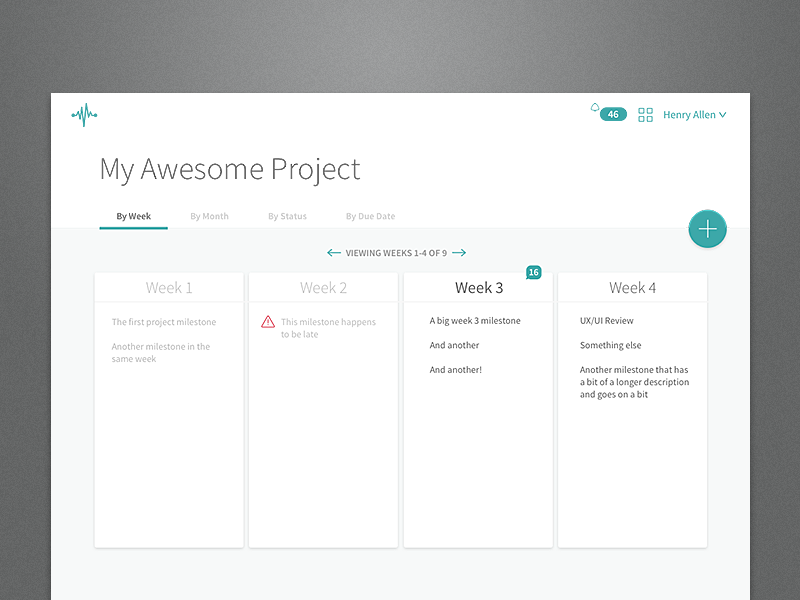 Minimalist Status Board material design status board status