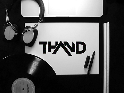 Thand logotype brand design dj electronic logo logo design logotype music resseur ressör stockholm thand