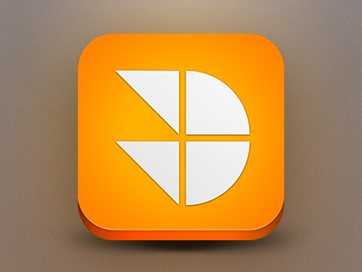 App icon for freebee app app icon freebee icon ios iphone orange resseur yellow