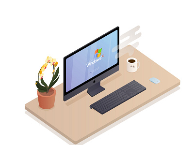 Desktop illustration vector