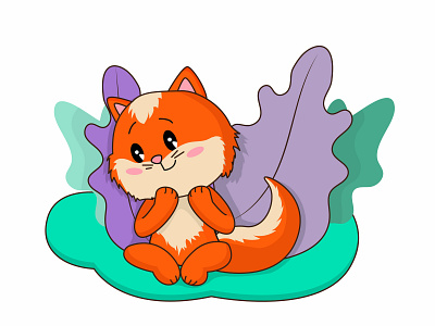Fox animal animals art artwork card cartoon character characters cheerful cute design doodle drawing drawn fox free freehand funny isolated style