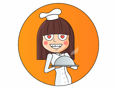 Cook art background beautiful beauty cafe cartoon character chef cook cute design drawing dress face fashion happy human icon pretty symbol