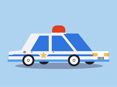 Police Car design emergency flat illustration illustrator police car