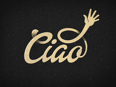 Ciao Dribbble calligraphy custom type debut design graphic logo