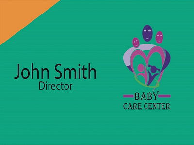 Baby Care Center Business Card branding business card design illustration vector