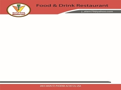 Restaurant Letterhead branding design illustration letterhead vector